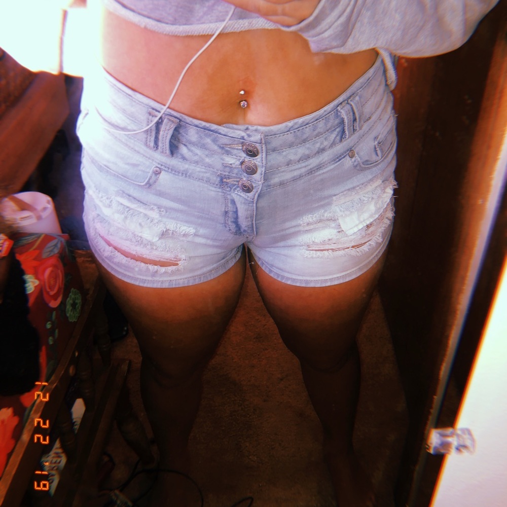 Blue spice Jean shorts